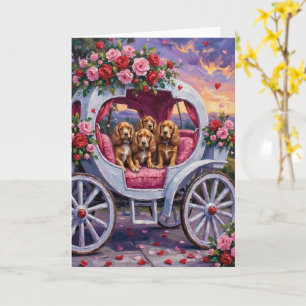 Tarjeta Cocker Spaniel Perro Día de San Valentín 