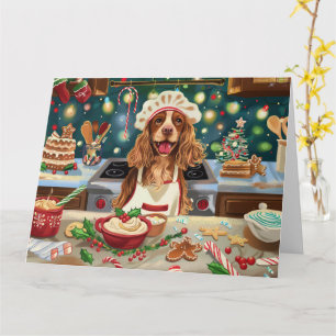 Tarjeta Cocker Spaniel Repostería Navideña: Navidad Festiv