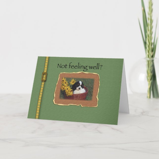 Tarjeta Cocker Spaniel Se Siente Mejor (Anverso)