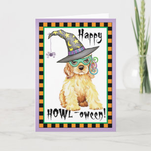 Tarjeta Cocker Spaniel Witch