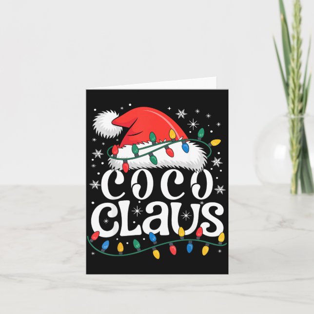 Tarjeta Coco Claus Funny Xmas Christmas Grandma Holiday St (Anverso)