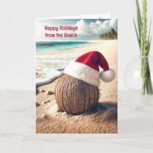 Tarjeta Coco navidad con Santa Hat