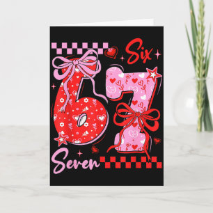 Tarjeta Coco Retro Prep Coquette Lazo 6 7 Seis Siete Amor 