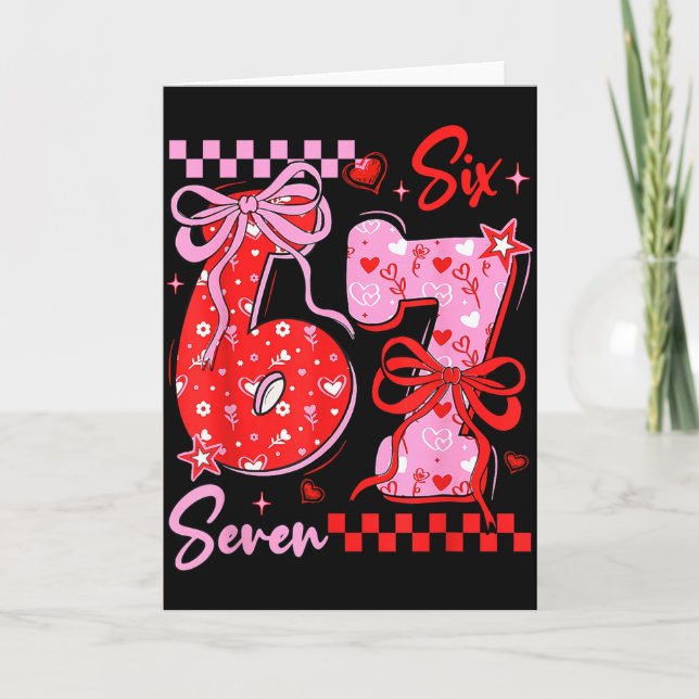 Tarjeta Coco Retro Prep Coquette Lazo 6 7 Seis Siete Amor  (Anverso)
