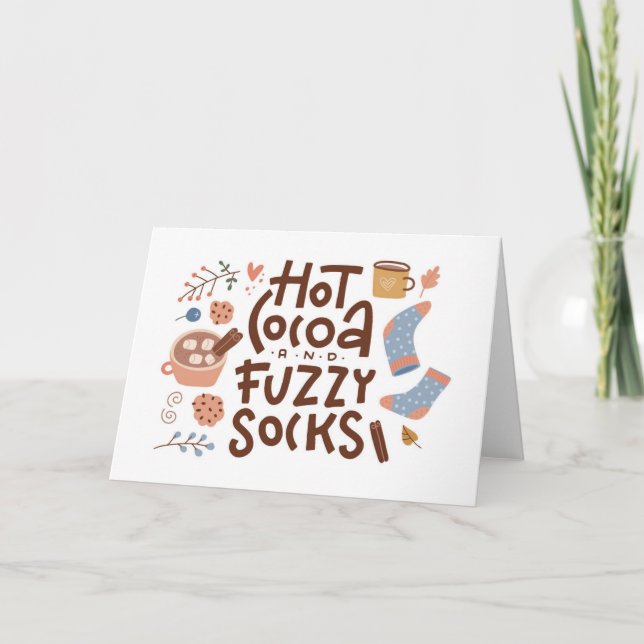 Tarjeta Cócoa caliente y diseño de zócalos difusos (Anverso)