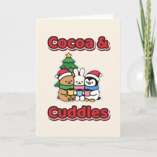 Tarjeta Cocoa y Mimos Navideños Oso Conejo Pingüino