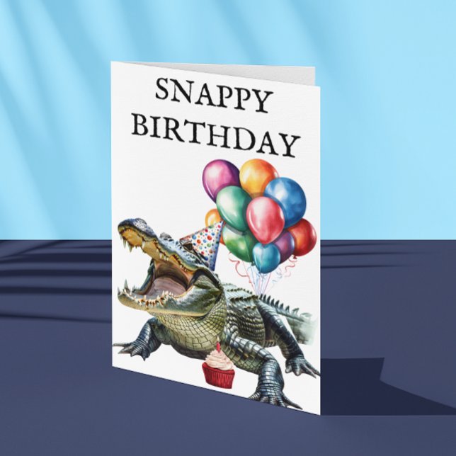 Tarjeta Cocodrilo divertido de Snappy Birday (Subido por el creador)