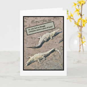 Tarjeta Cocodrilos/ Amistad y apoyo con humor