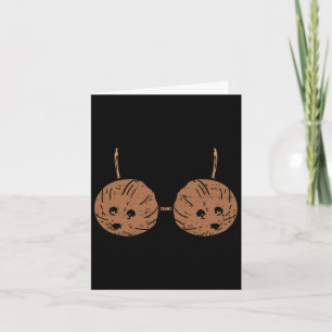Tarjeta Coconut Bra Hawaiian Tiki Hula Fiesta Diy Hallowee