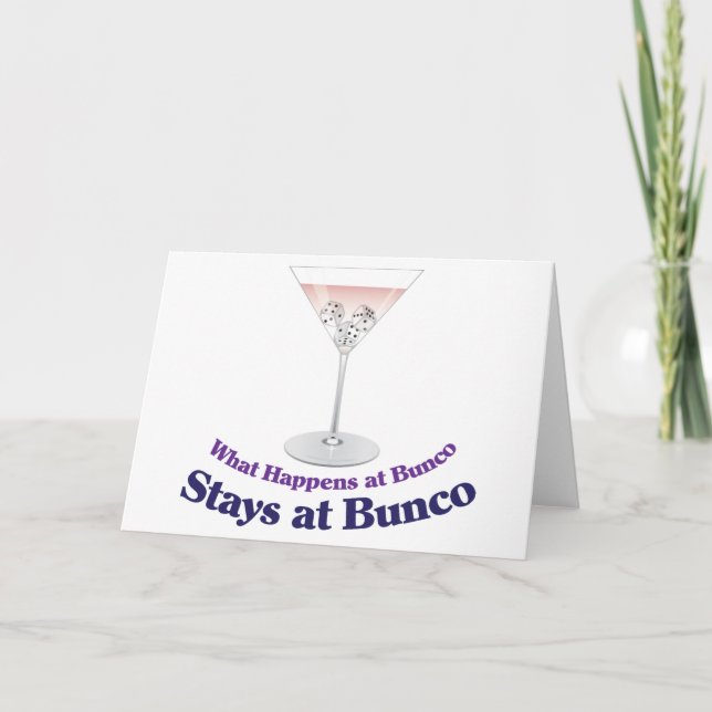 Tarjeta Cóctel Bunco Martini (Anverso)