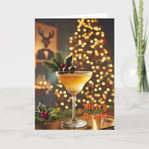 Cóctel de Navidad de mediados de siglo Alegre y Br