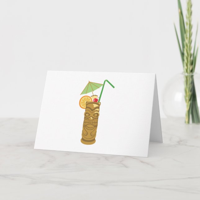 Tarjeta Cóctel Mai Tai Tiki (Anverso)