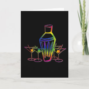 Tarjeta Cócteles arcoiris