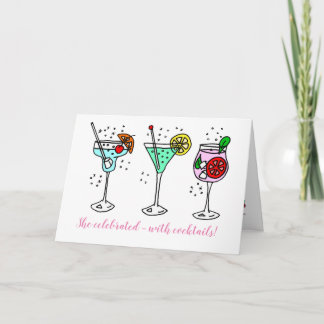 Tarjeta Cócteles celebran cumpleaños
