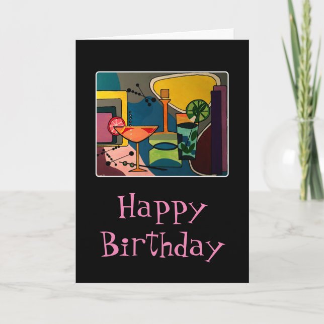 Tarjeta "Cócteles de cocina de mediados de siglo" en un cu (Anverso)