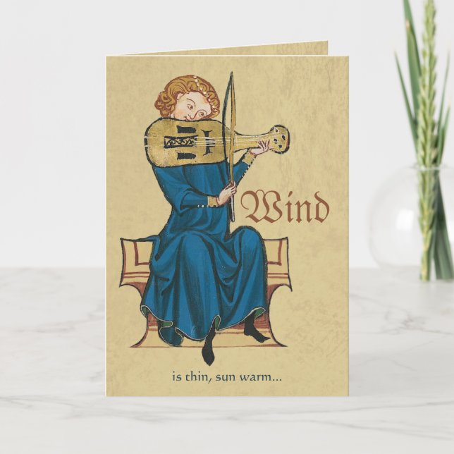 Tarjeta Codex Manesse Reinmar el cumpleaños de Fiddler CC0 (Anverso)