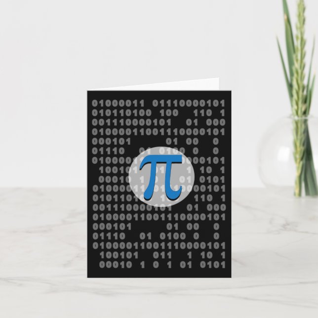 Tarjeta Código Binario De Pi Day Ascii Código 3.14 Símbolo (Anverso)