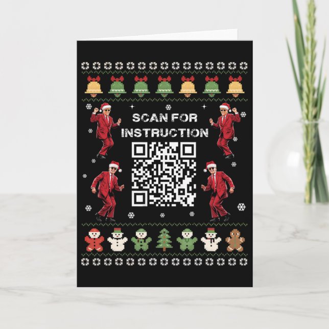 Tarjeta Código de baile de Trump Qr Presidente Scan para i (Anverso)