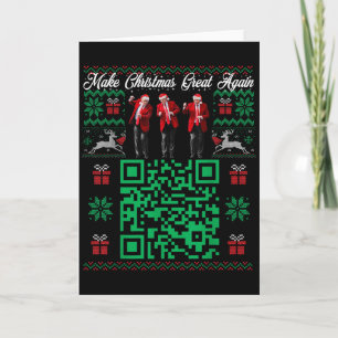 Tarjeta Código de baile Qr Trump Santa Trump Hacer Navidad