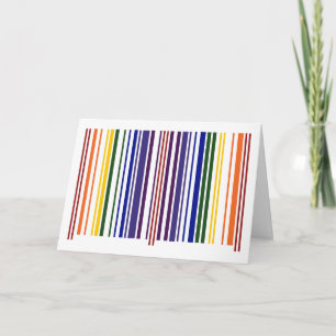 Tarjeta Código de barras arcoiris doble
