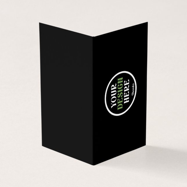 Tarjeta Código QR de Marca Comercial Negra Personalizada (Exterior)
