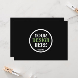 Tarjeta Código QR de Marca Comercial Negra Personalizada