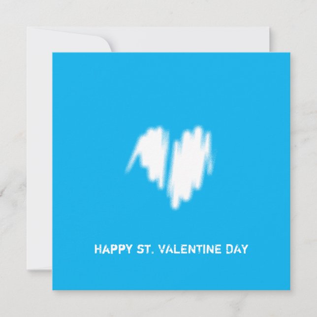 Tarjeta Código QR del corazón blanco moderno monocromo lim (Anverso)