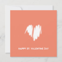 Tarjeta Código QR del corazón blanco moderno monocromo lim