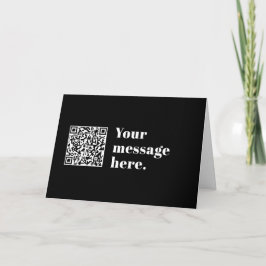 Tarjeta Código QR editable y texto retro-moderno