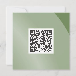 Tarjeta Código Qr moderado verde monocromo moderno sombrea