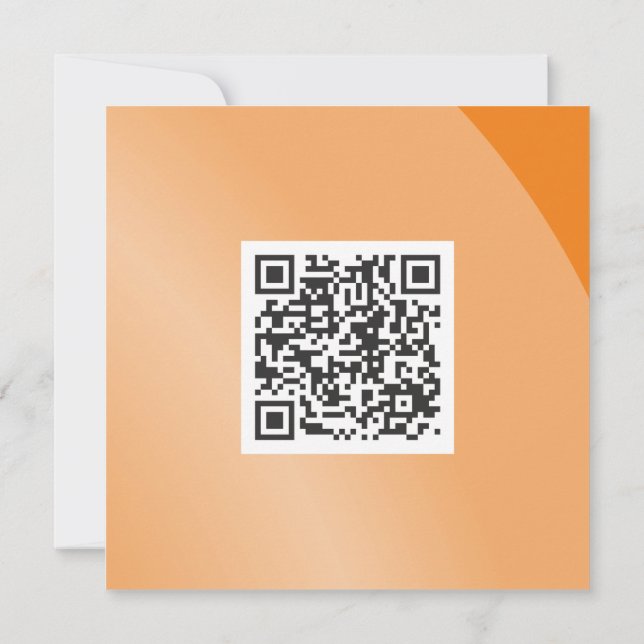 Tarjeta Código Qr monocromo moderno con sombra moderado Na (Reverso)