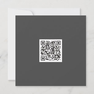 Tarjeta Código QR monocromo moderno de color gris claro