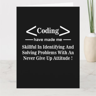 Tarjeta Coding Coder Programmer Coding Greding