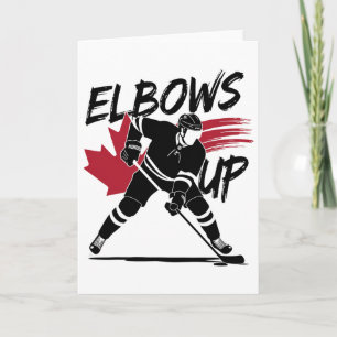 Tarjeta Codos Arriba Canadá Verdadero Norte Fuerte Hockey 