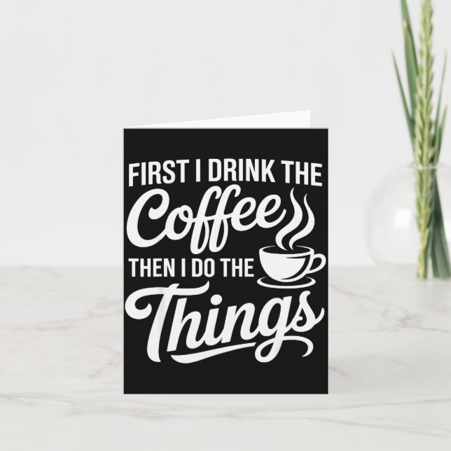 Tarjeta Coffee Art For Men Women Cappuccino Drinker Coffee (Anverso)