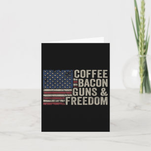 Tarjeta Coffee Bacon Guns & amp; Libertad - Bbq Grill Gun