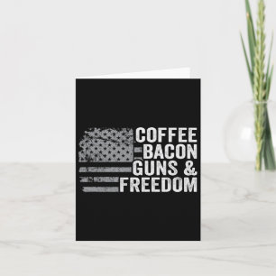 Tarjeta Coffee Bycon Guns And Freedom - Bbq Grill Pro Gun