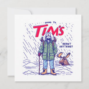 Tarjeta Coffee canadiense divertido