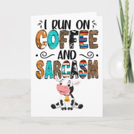 tarjeta Coffee Cow divertida