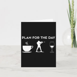 Tarjeta Coffee divertido Biatlón Vino biatlonista