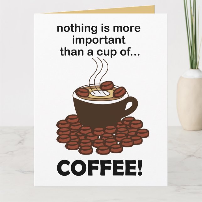 Tarjeta Coffee Funny Coffee Lover (Anverso)