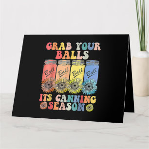 Tarjeta Coge tus bolas en temporada de lata Hippie2
