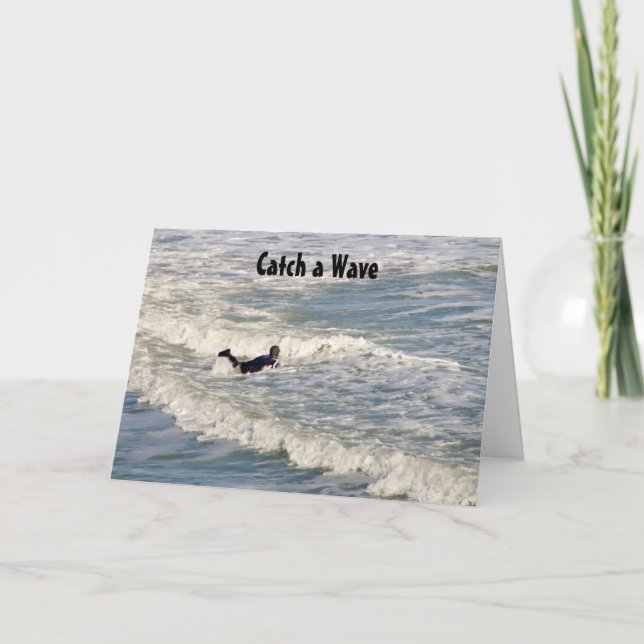 TARJETA COGER UNA OLA-DESEOS DE CUMPLEAÑOS (Anverso)
