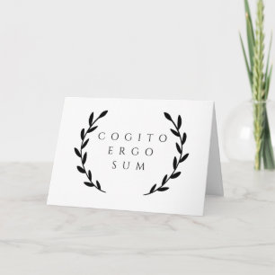 Tarjeta Cogito Ergo Sum Creo Que Por Lo Tanto Soy