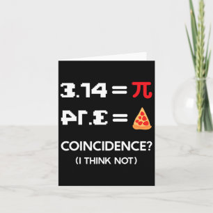 Tarjeta Coincidencia De Símbolo Pi Day 3.14 Pie Creo Que N