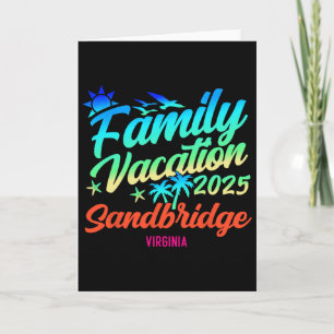 Tarjeta Coincidencia de vacaciones familiares en Sandbridg