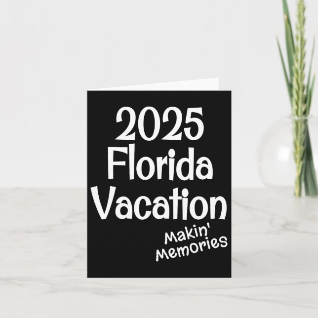 Tarjeta Coincidiendo Vacaciones Familiares en Florida 2025 (Anverso)