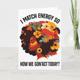 Tarjeta Coincido con la energía, así que ¿cómo actuaremos