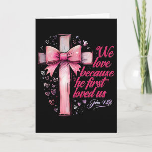 Tarjeta Cojinete Jesús Valentín Cruz Arco Amor Cristiano