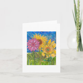 Tarjeta Colaboración con los girasoles